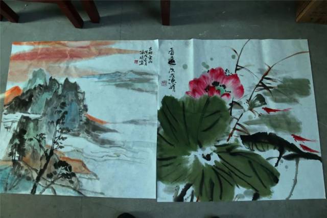 今天,书画家们来海边民俗村送"福气"喽!