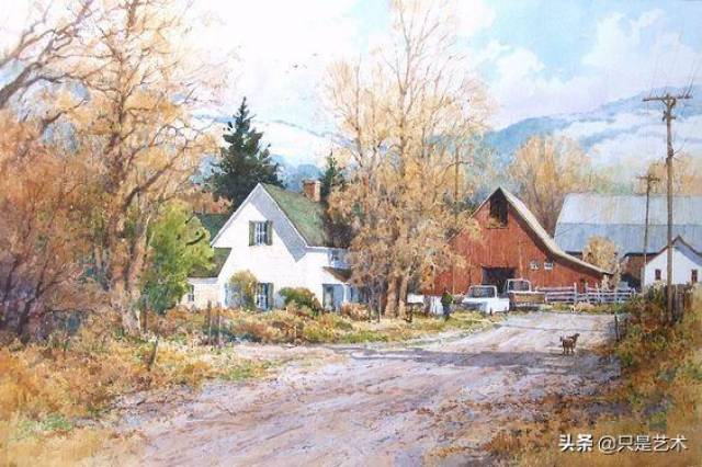 这水彩山间的田园风光真是美到我了,好迷呀