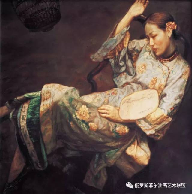 中国著名画家陈逸飞人物油画作品欣赏_手机搜狐网