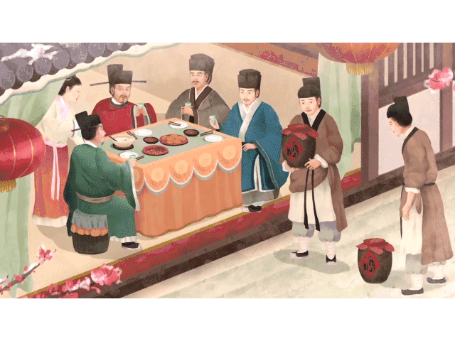 春节喝屠苏酒图片