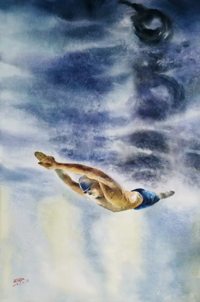 《风暴降沙州》 31×41cm