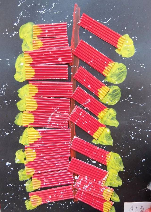 创意粘贴《鞭炮》任芷萱 瓜瓜班