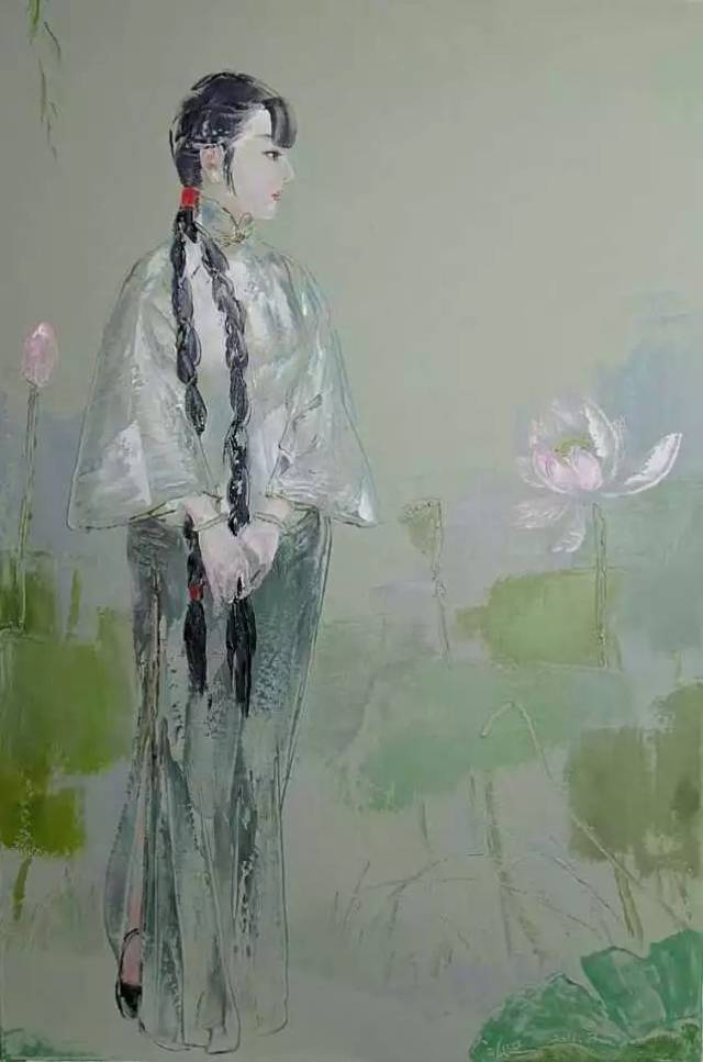 这一组别具国画神韵的油画,太美了,都看醉了!