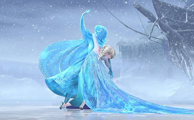 迪士尼公主艾莎与安娜温馨的五张截图骑自行车的艾莎最罕见