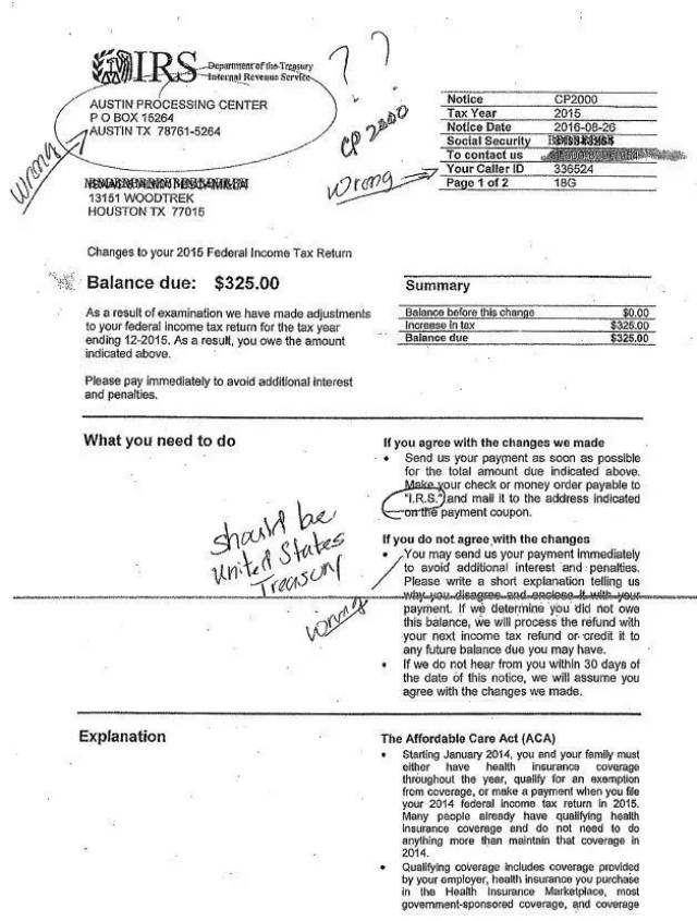 "美国国税局"寄来催税通知,看到这封信要小心!_手机搜狐网