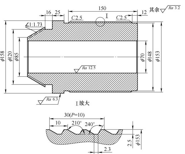 多头螺纹图纸表示方法图片