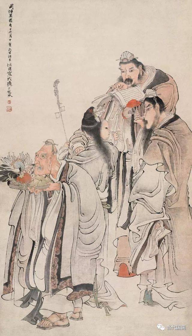 任伯年笔下仙风道骨的人物_搜狐网