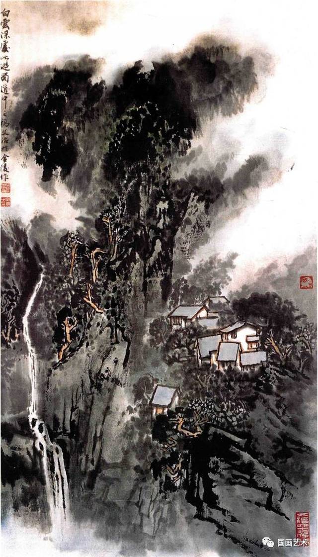 精品收藏・宋文治 ・山水圖】名人書法畫・超美品・書畫・古賞物・中国