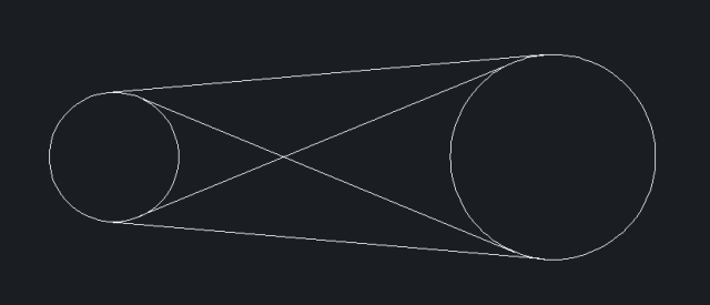 cad实用教程:如何快速绘制两个圆的公切线