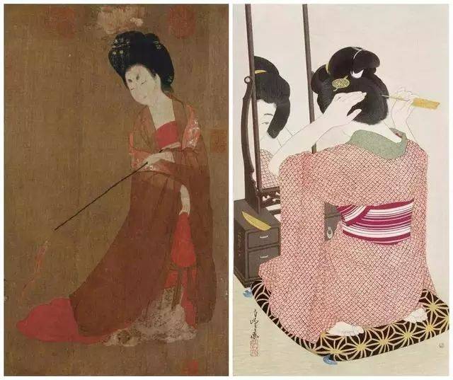 唐代《簪花仕女图》与日本女人一切尽在不言中_中国画