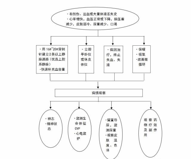 低血容量性休克急救流程