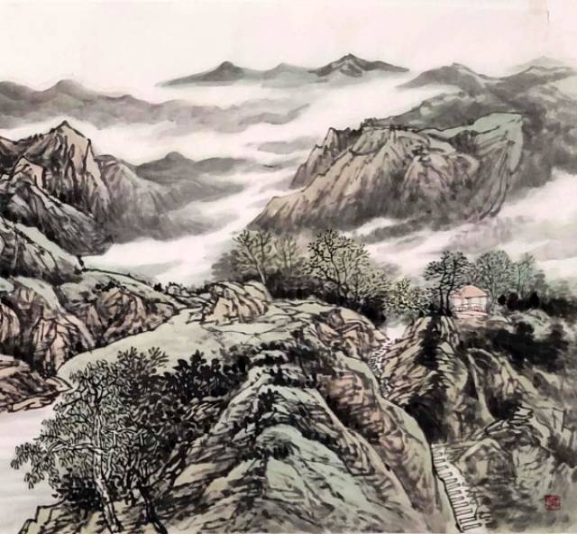 陕西著名画家马瑞生老师山水画作品欣赏