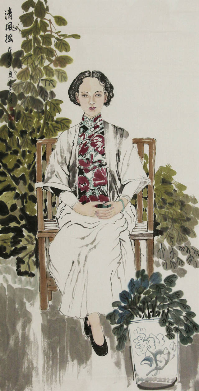 宋廷军人物画作品赏析:写意古韵,表达青春的萌生和律动