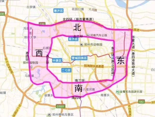 郑州市三环以内地图图片