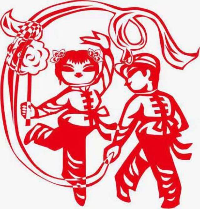 扭秧歌 剪窗花 打中国结 画年画