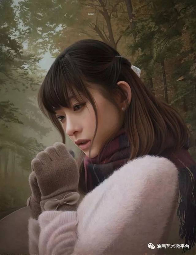日本超写实画家冈靖知美女油画作品_手机搜狐网