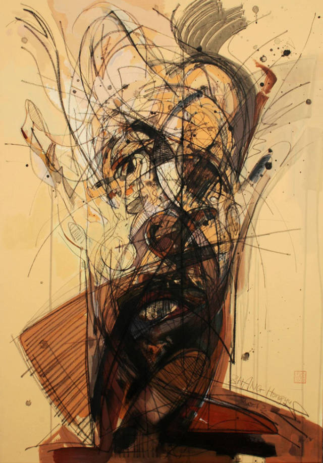 中法建交50年六位法国艺术家绘画作品展中国画家张宏宇作品赏析