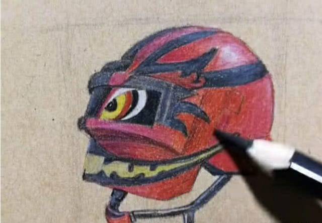 美术生笔下的绝地求生是这样的三级头太逼真图四是怎么画的