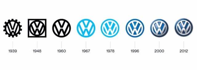 大众汽车新logo:纯单色,没有立体,没有渐变!