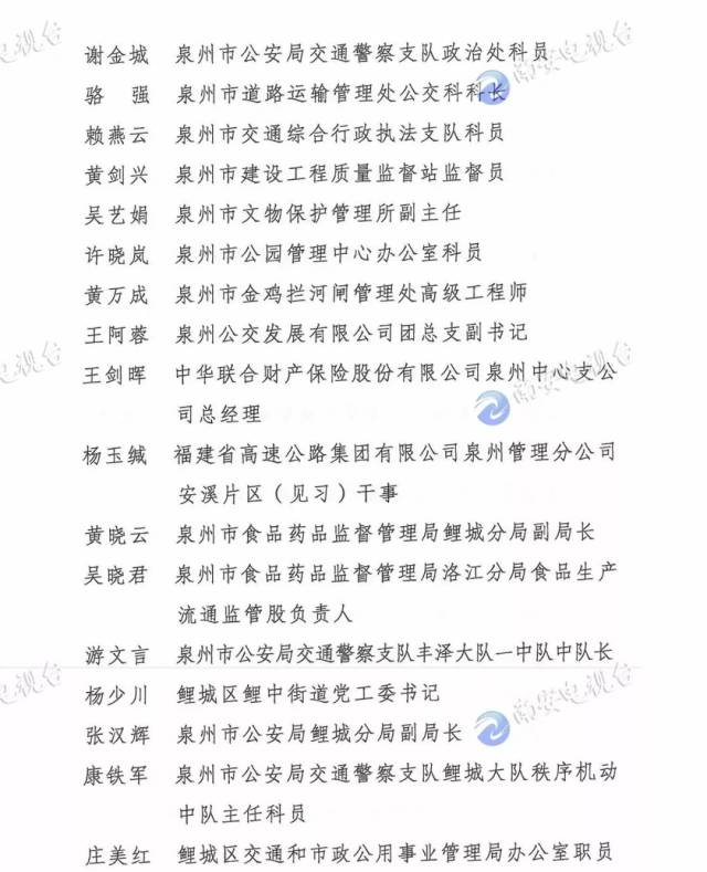 南安这些优秀集体和先进个人被泉州市委市政府通报表彰了!