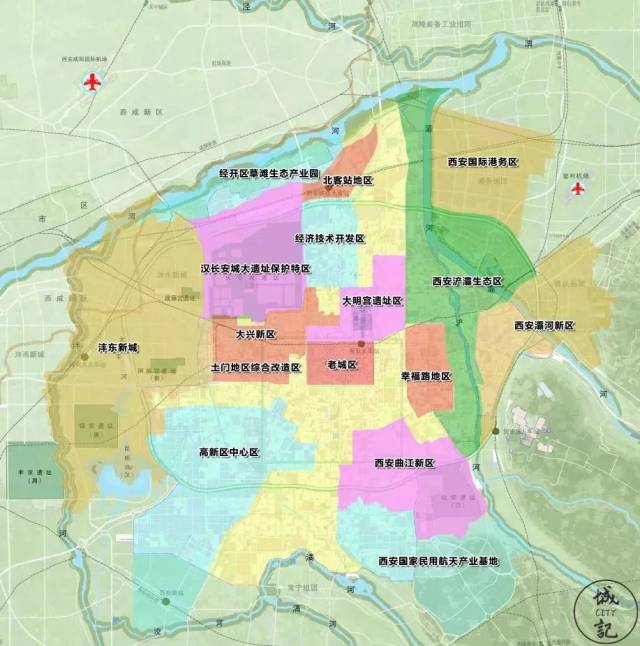 西咸新区区域划分图图片