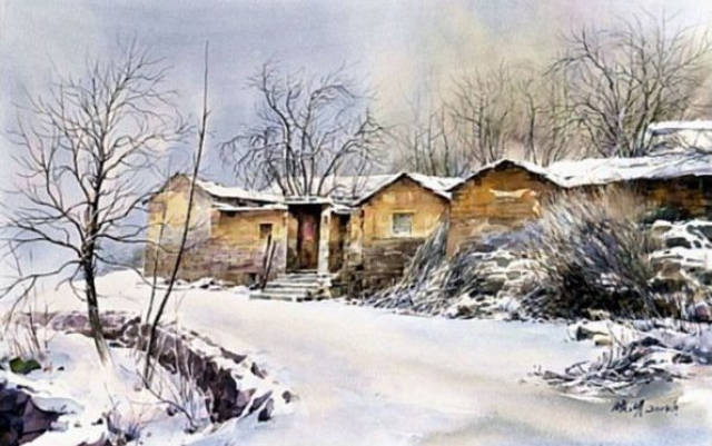 中国画家侯晓明水彩画作品赏析