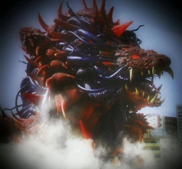 魔格欧罗奇成长后的姿态,能将整个星球蚕食殆尽,威胁地球存亡的超大