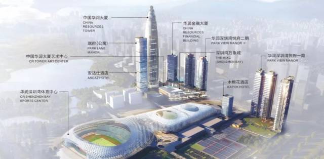 到今年真正走向全面落成, 目前中国华润大厦,深圳湾万象城已全面开业