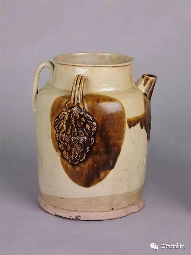 唐代長沙窯黄秞褐彩壺 诗情书韵画——唐代长沙窑彩瓷