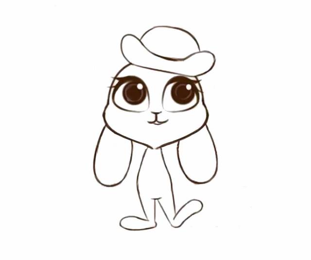 【简笔054期】三分钟教你画《疯狂动物城》兔子朱迪