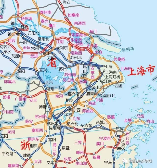 江浙沪高铁线路图图片