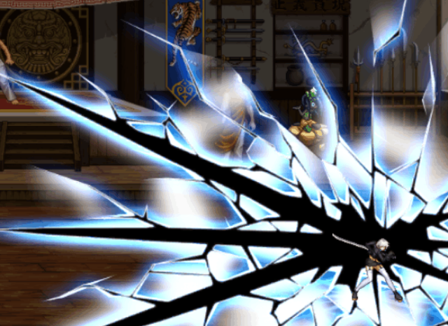 剑宗时空斩,剑宗的一觉技能依靠强大的斩屏特效,全屏都破碎,伤害瞬间