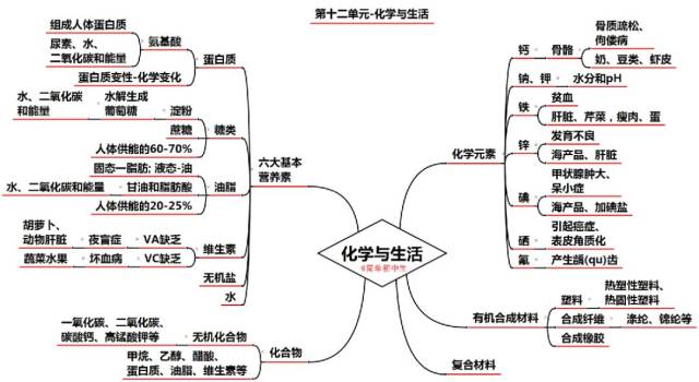 初中化学上下册思维导图