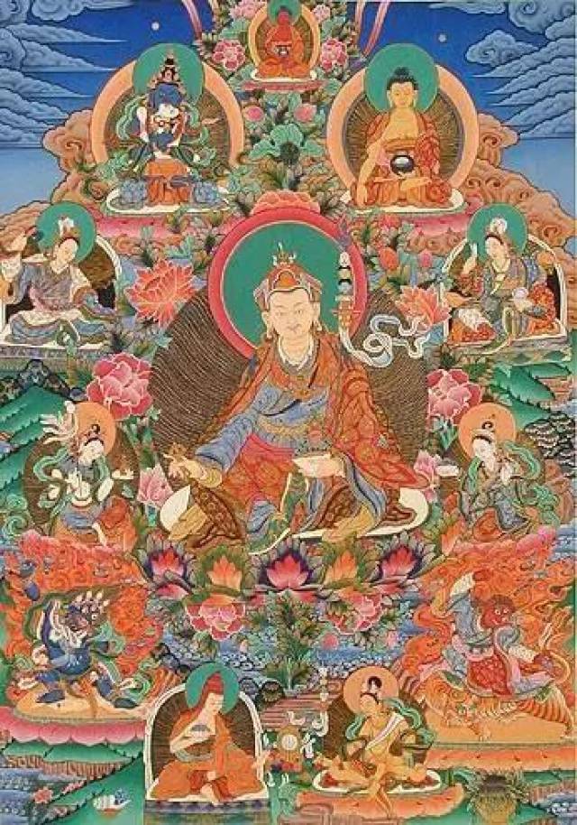 梵林文化-唐卡里详细描绘的莲花生大士
