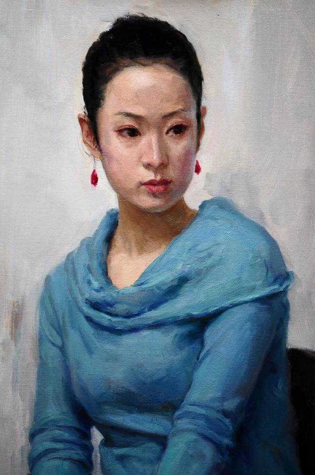 人物肖像油画《珊珊》写生全过程