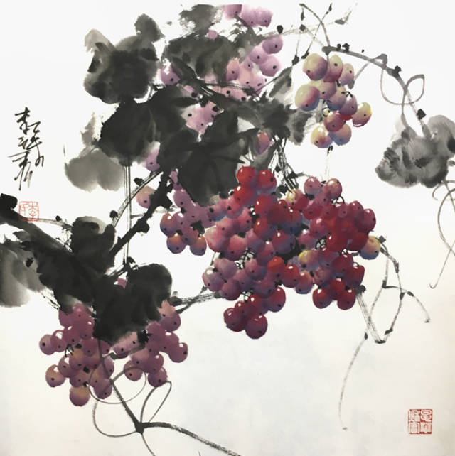 硕果飘香——著名画家李文秀的笔下葡萄_搜狐网