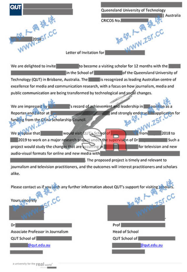 csc公派訪學-本科無文章新聞從業者獲昆士蘭科技大學邀請函