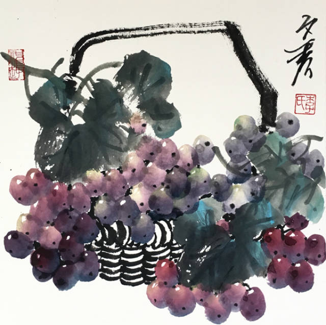 硕果飘香——著名画家李文秀的笔下葡萄_搜狐网