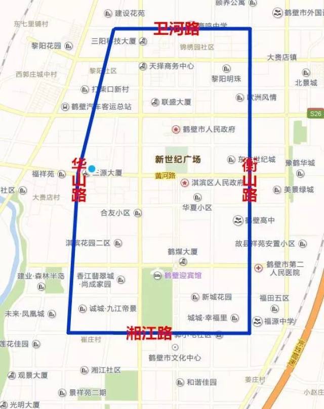 鹤壁限行区域地图图片