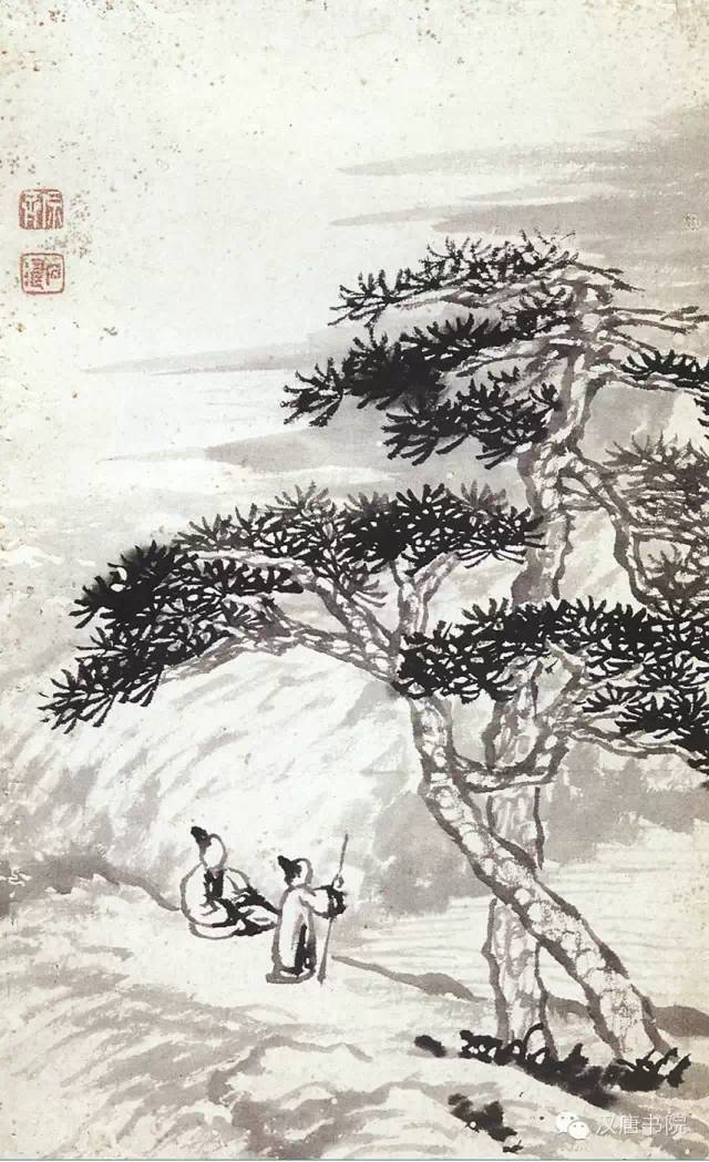 【真作】掛軸　墨画　瓜図　一心は岩をも通す　禅語入　文人画風　思想的禅画　W42 真作】掛軸 墨画 瓜図 一心は岩をも通す 禅語入 文人画風 思想的禅画