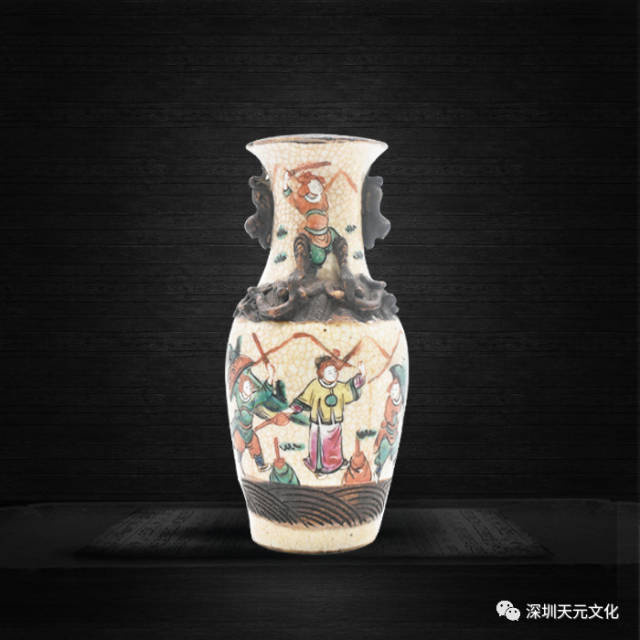 中国古美街 大明成化五彩人物壺 明成化款酱边瓷口四福古彩双耳双兽花瓶_搜狐网