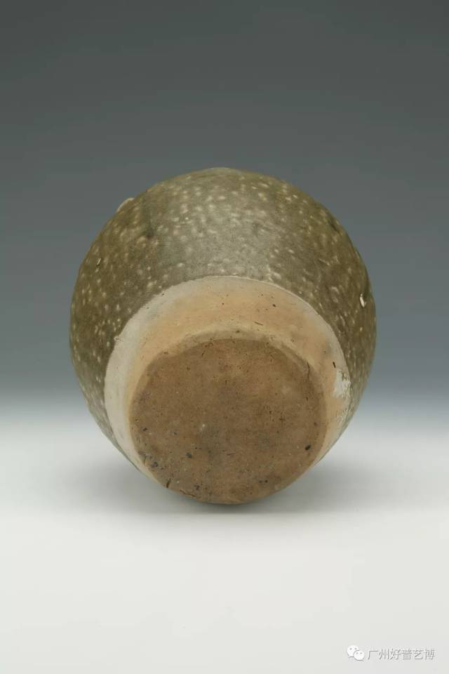 东汉岳州窑青瓷麻布纹四系罐