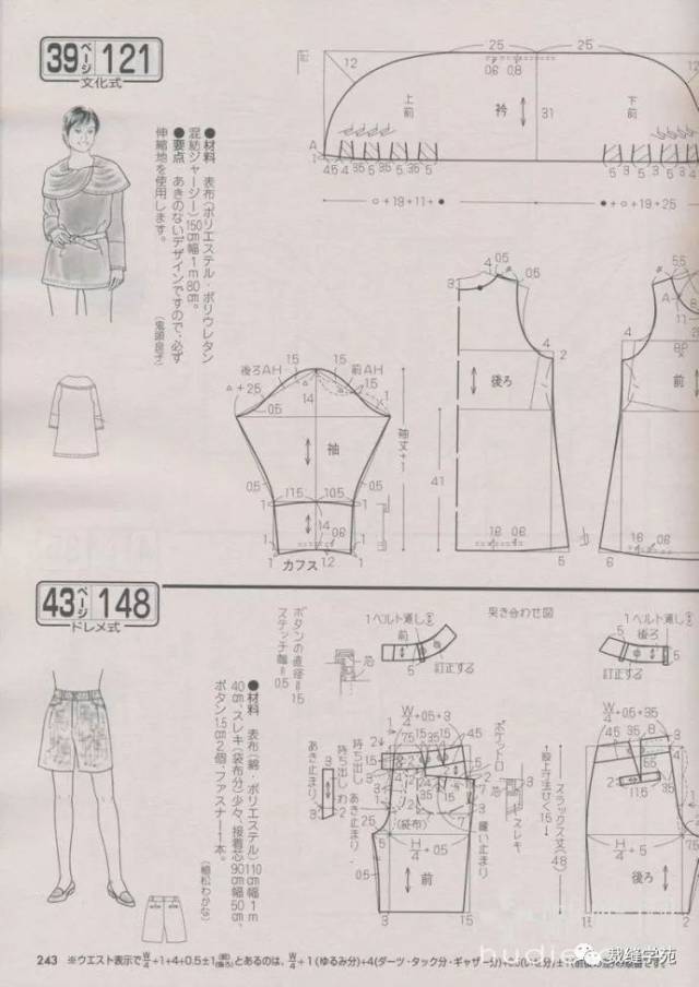 這款衣服的領子好別緻 裁剪圖