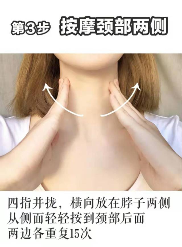 颈部淋巴排毒手法图片