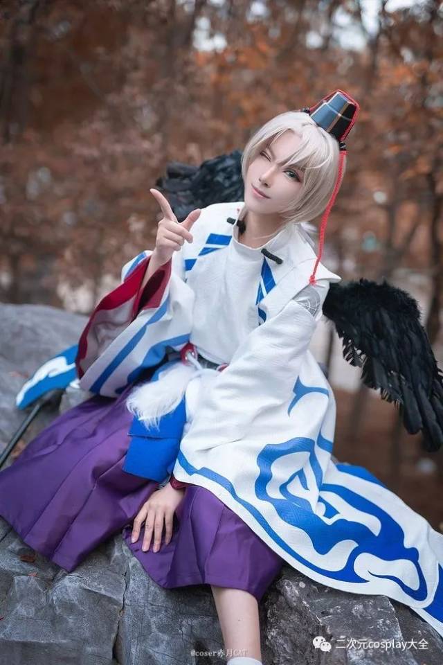《阴阳师手游》少羽大天狗cos,俊美可爱,感觉心都被萌化了!