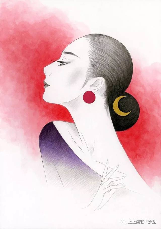 媚眼纤细,风韵各异《美人绘》日本鹤田一郎作品(二)