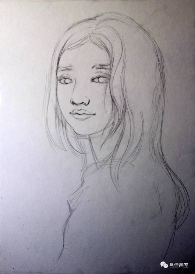 人物两幅.色粉 彩铅