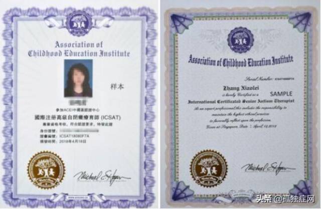 (国际认证资格证书样本:acei中国区认证中心)