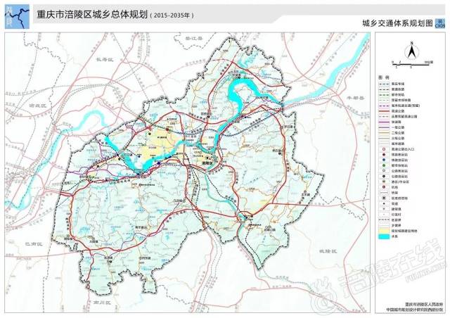 涪陵北环高速规划图图片