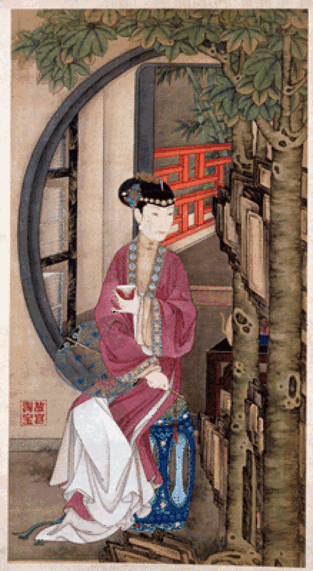 古画《胤禛美人图》中的美人动起来了!好神奇,好厉害!快看!